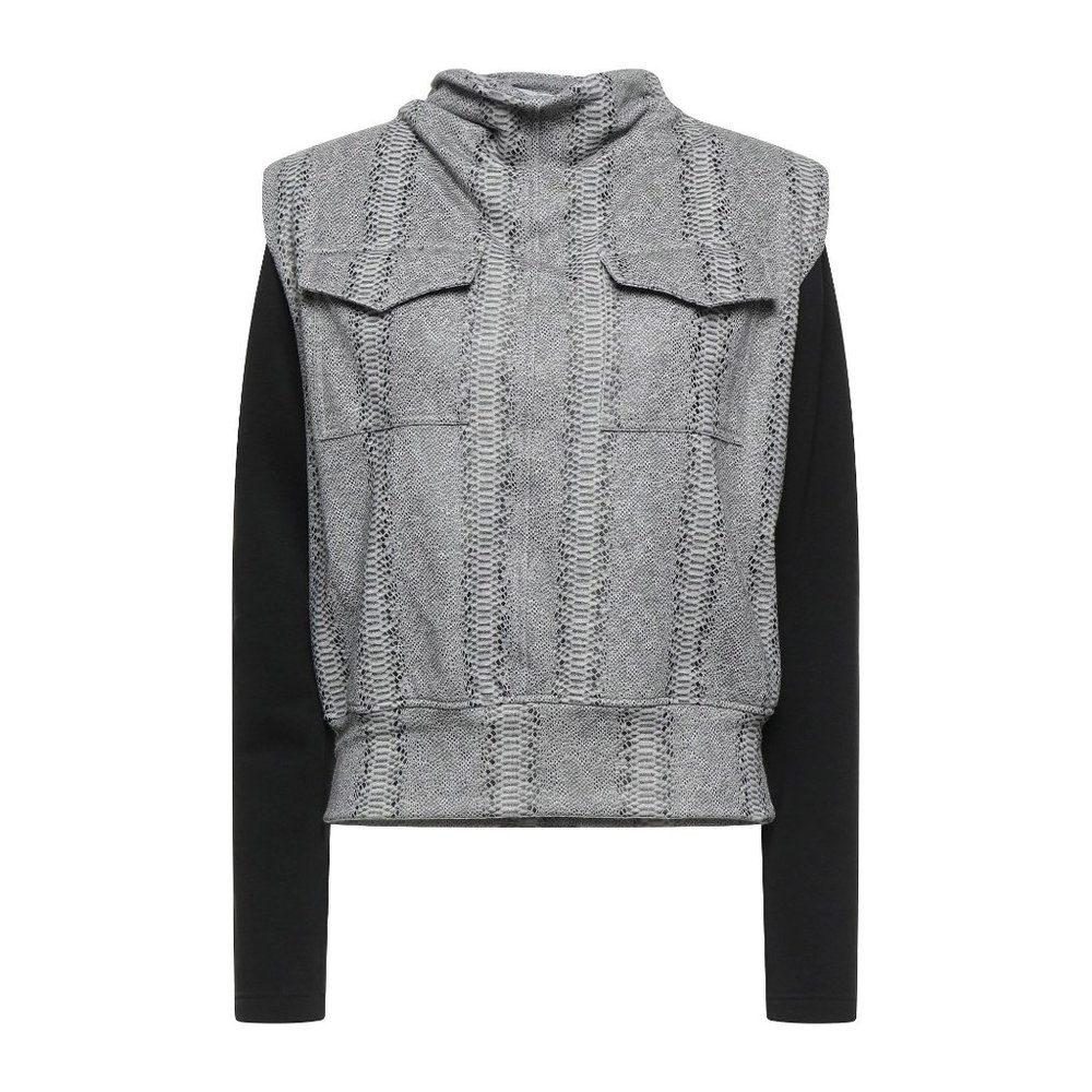 JIJIL long sleeves Sweatshirt snakeskin print with multipockets